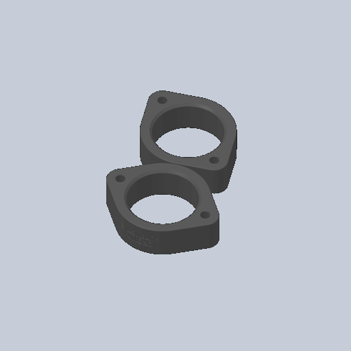 CAD model preview of a custom flange design.