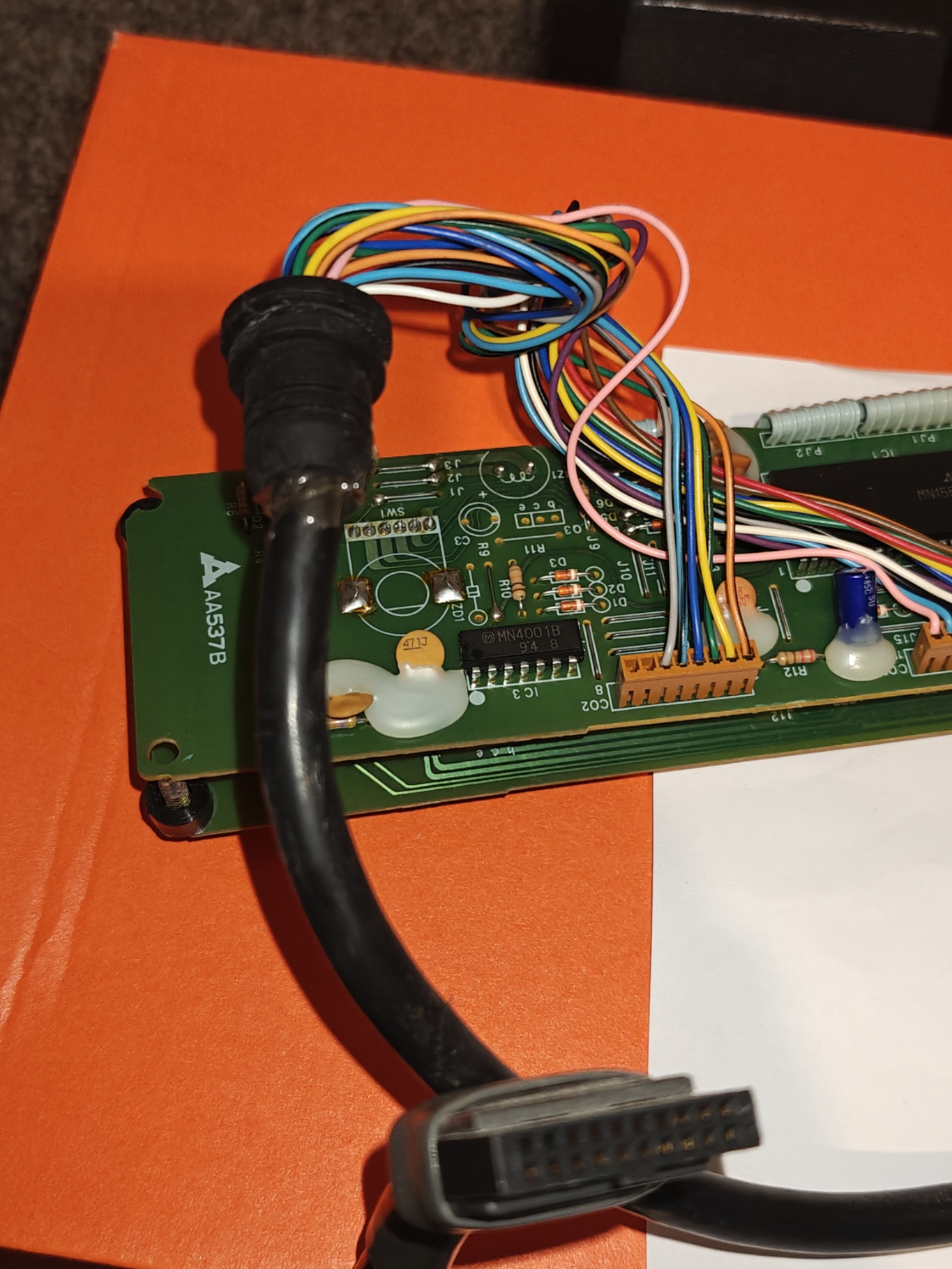 Original Toyota LS2-AD320-202 control panel PCB and cable assembly.