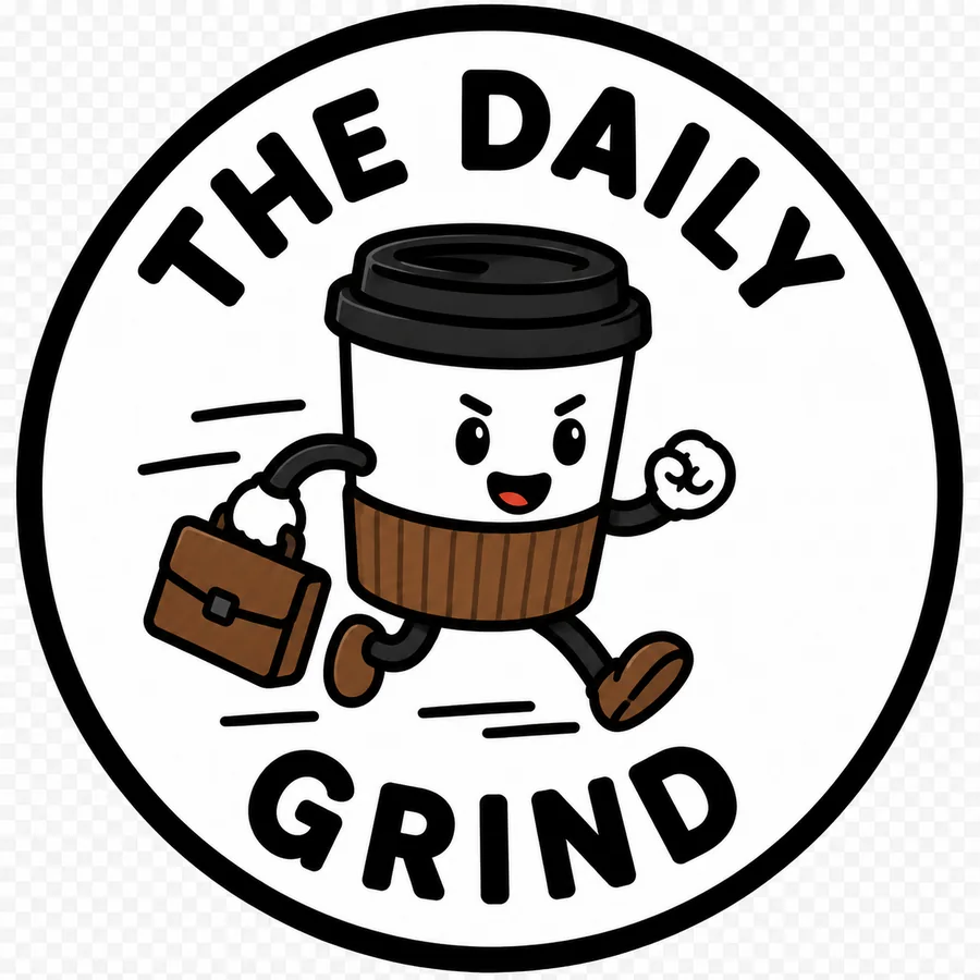 The Daily Grind coffee coaster design number 09.