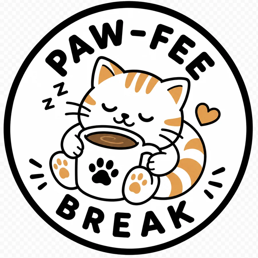 Paw-fee Break coffee coaster design number 14.
