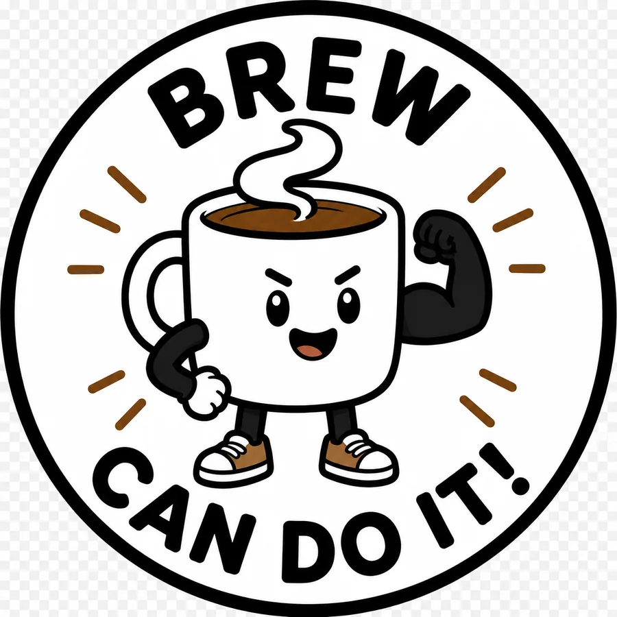 Brew Can Do It coffee coaster design number 17.
