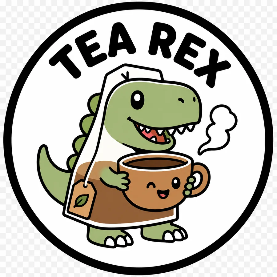 Tea Rex drink coaster design number 19.