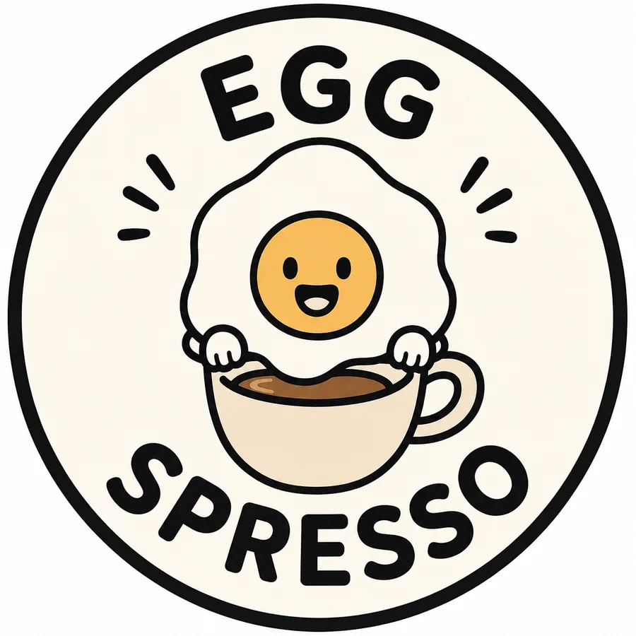 Egg Spresso coffee coaster design number 26.