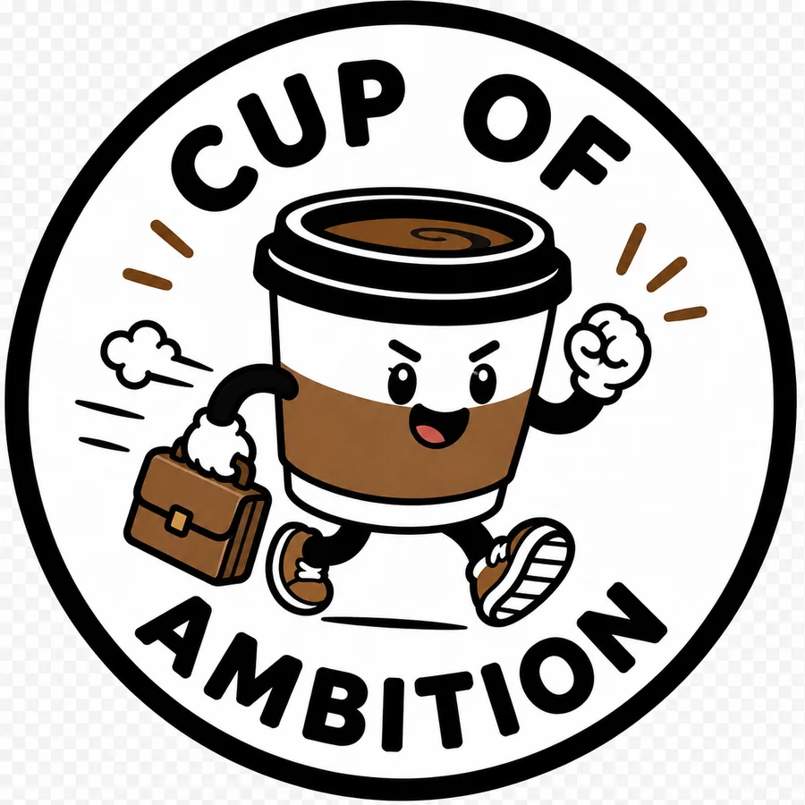 Cup of Ambition coffee coaster design number 38.