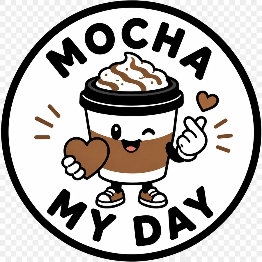 Mocha My Day coffee coaster design number 39.