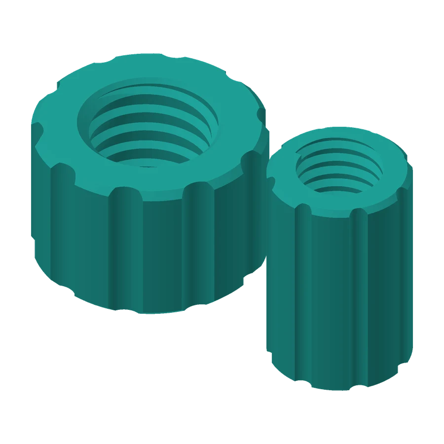 Render of the Q3D SealMate cap pair Caps.