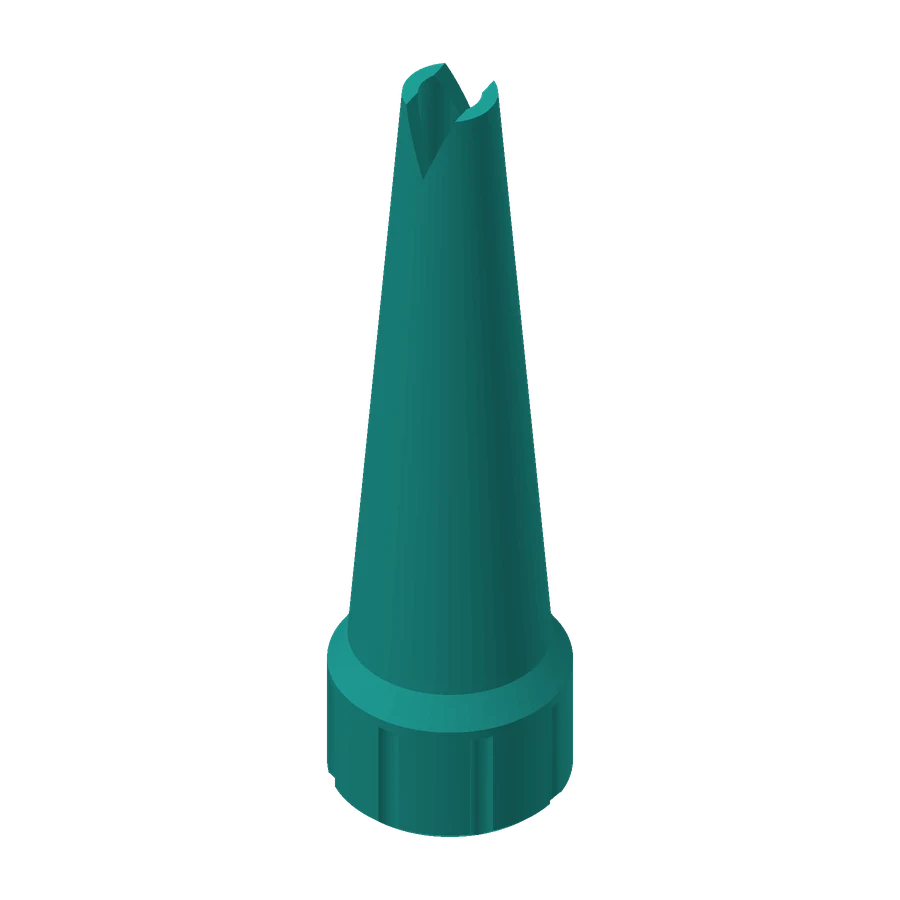 Render of the Q3D SealMate nozzle V-notch.
